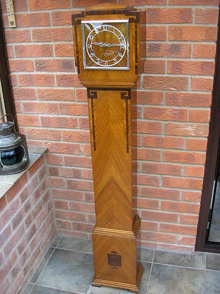 P6110001.JPG - Grand Daughter Clock. Nice Art Deco design. Cleaned & serviced.