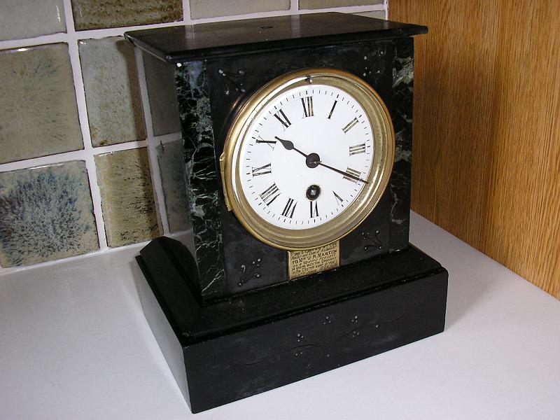 P5270001.JPG - A classic French Mantle Clock from 1884. Restored to running order.
