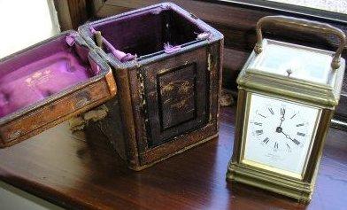 P9030011.jpg - A Classic French Carriage Clock, cleaned & polished back to working order inside its Travelling Case.