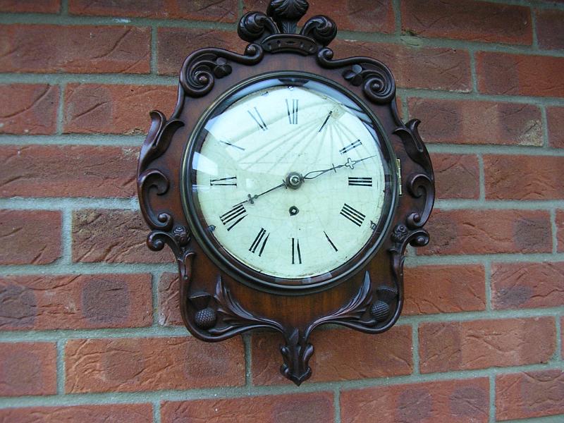 P1260001-001.JPG -  nice Edwardian Wall Clock. Cleaned & serviced.