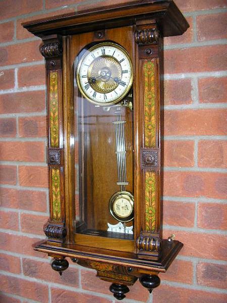 P2140002.JPG - A very nice 'Regulator Style' Wall Clock. Given a full service and ready for many more years of timekeeping.