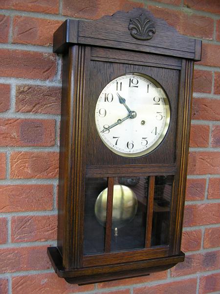 P2150003.JPG - A 1930 German Wall Clock. Repaired, cleaned & serviced.