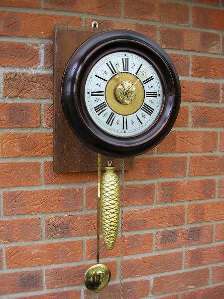 P3270002.JPG - A variety of parts had been used to keep this Post Clock ticking. Cleaned & serviced.