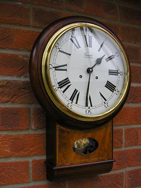 P8110006.JPG - Whilst the Dial is branded 'Commiti' of London, this is an excellent quality German Wall Clock by Franz Hermie. It had ground to a halt with no lubrication. A clean & service has put it back to reliable daily use.